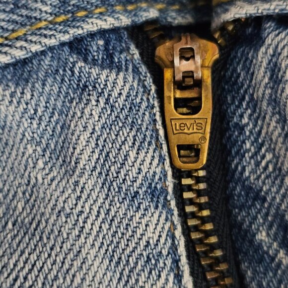 Levi's Straight Fit Men's Rare Registered Blank Red Tag 505 Denim Jeans 35x30 - Picture 9 of 15